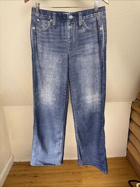 MILA ROSABELLA Dark Blue Activewear SweatPants Jeans Size Large